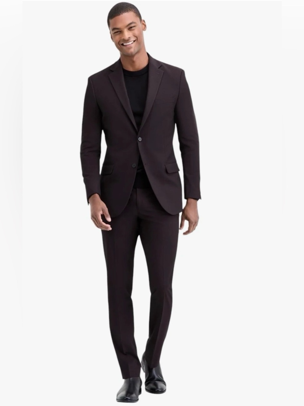 DKNY Duran Mens Two Piece Suit - Dark Berry